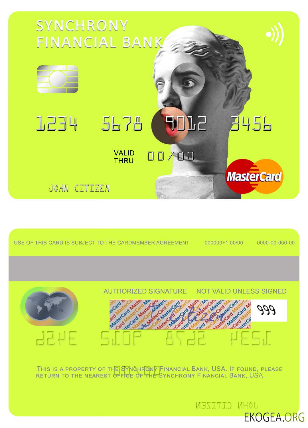 Mastercard de la Banque financière Synchrony des États Unis